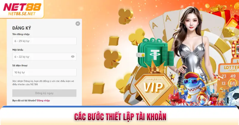 Các bước thiết lập tài khoản